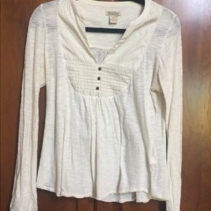 Lucky Brand ,lightweight peasant top, sz M